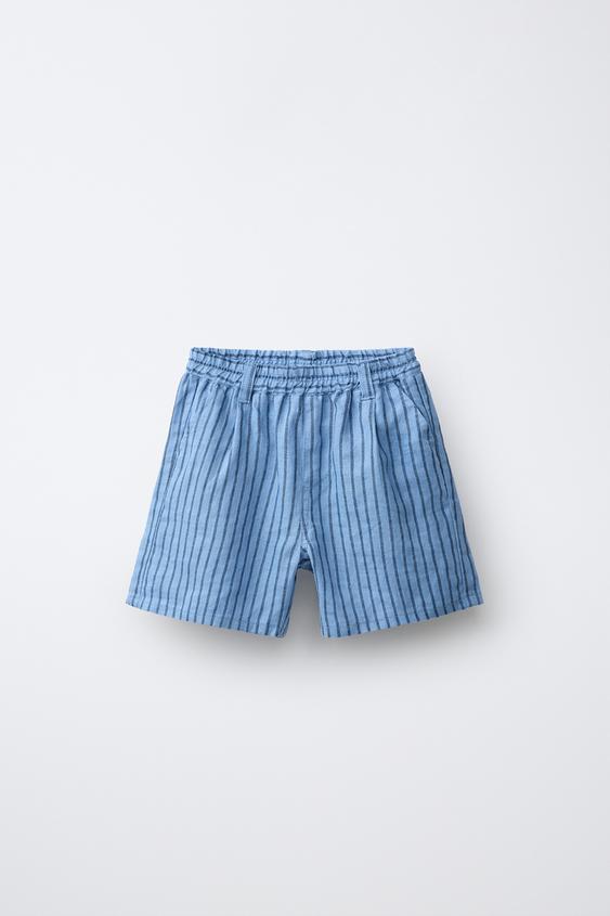 BERMUDA RAYAS 100% LINO - rayas de Zara - Imagen 0