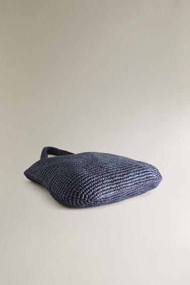 GRAND SAC CABAS PAPIER - Bleu marine de Zara - Image 3