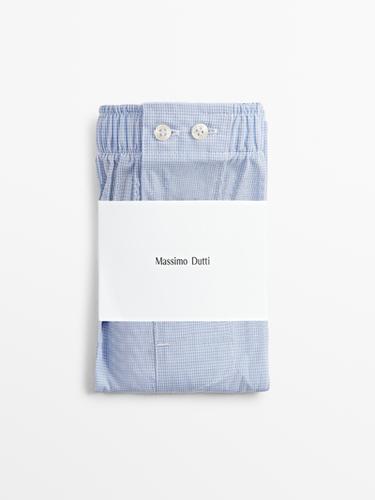 Zara Gingham mini boxers - Sky blue