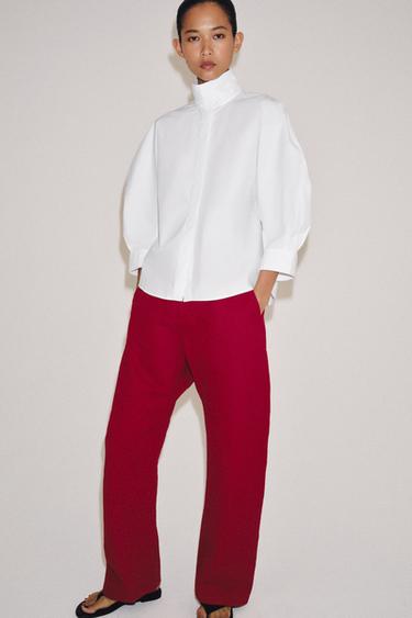 ZW COLLECTION PUFF SLEEVE SHIRT - White by Zara - Image 4