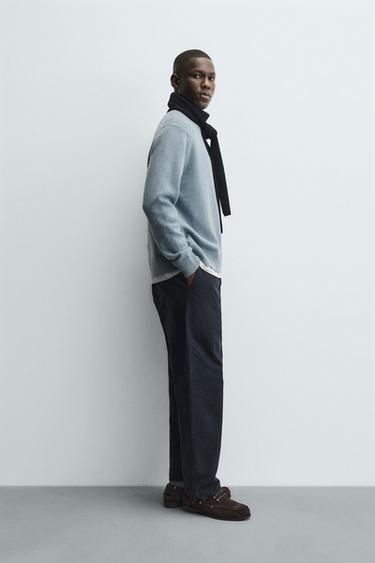 REGULAR FIT WOOL BLEND JUMPER - Light blue by Zara - Image 3