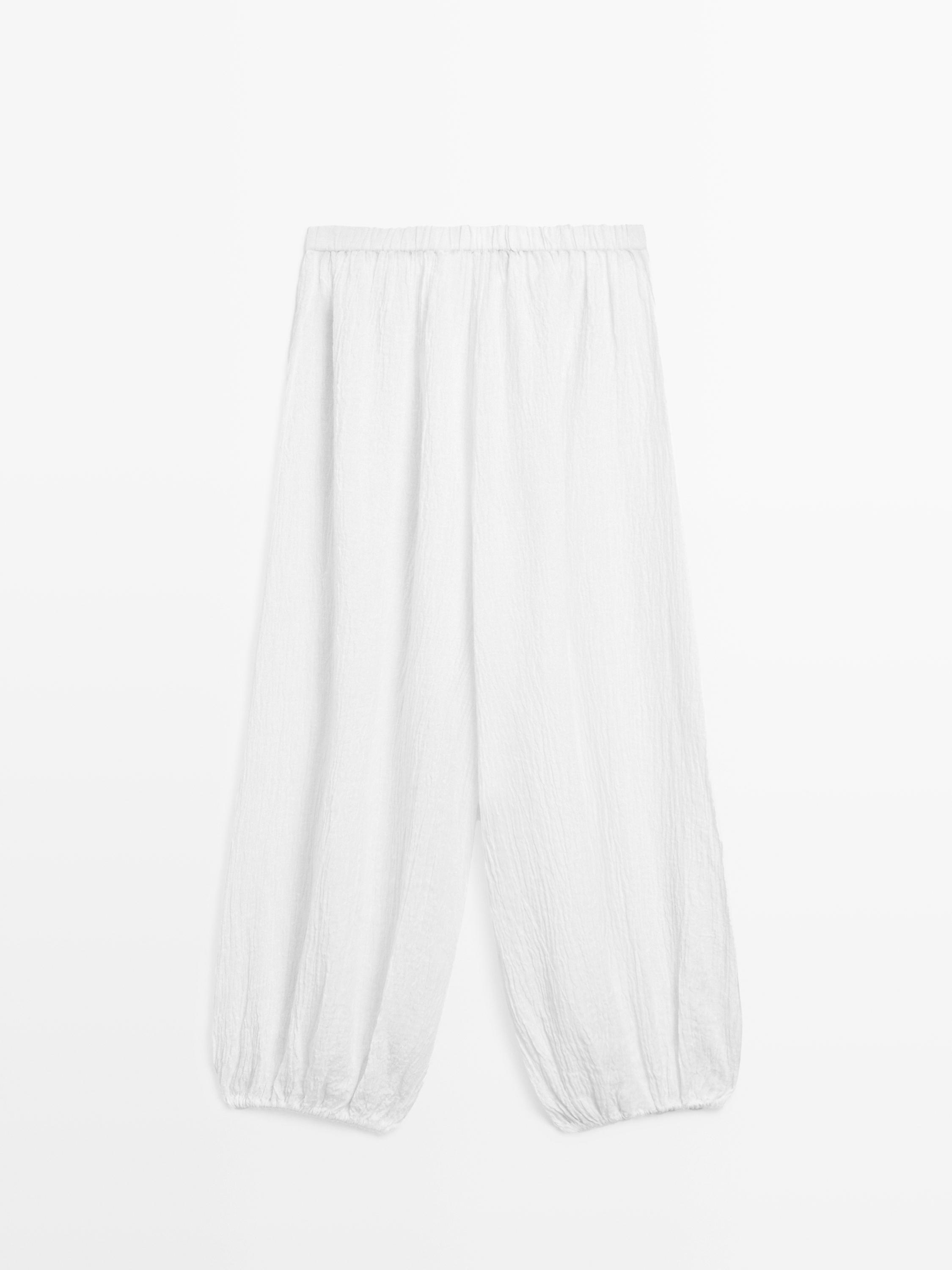 Pantalon bouffant en lin