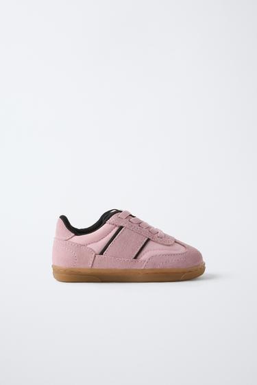TÊNIS DE COURO RETRÔ - Rosa da Zara