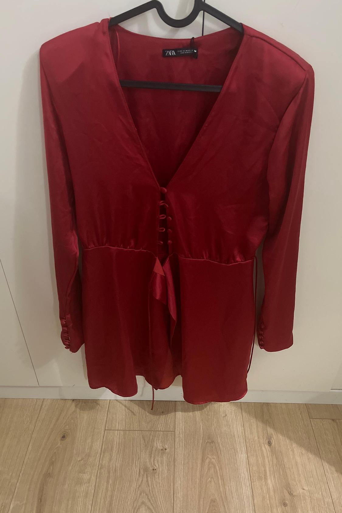 SATIN EFFECT WRAP DRESS - Image 2