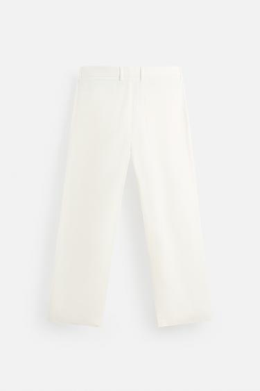 FLARE FIT TROUSERS - Oyster-white by Zara - Image 1