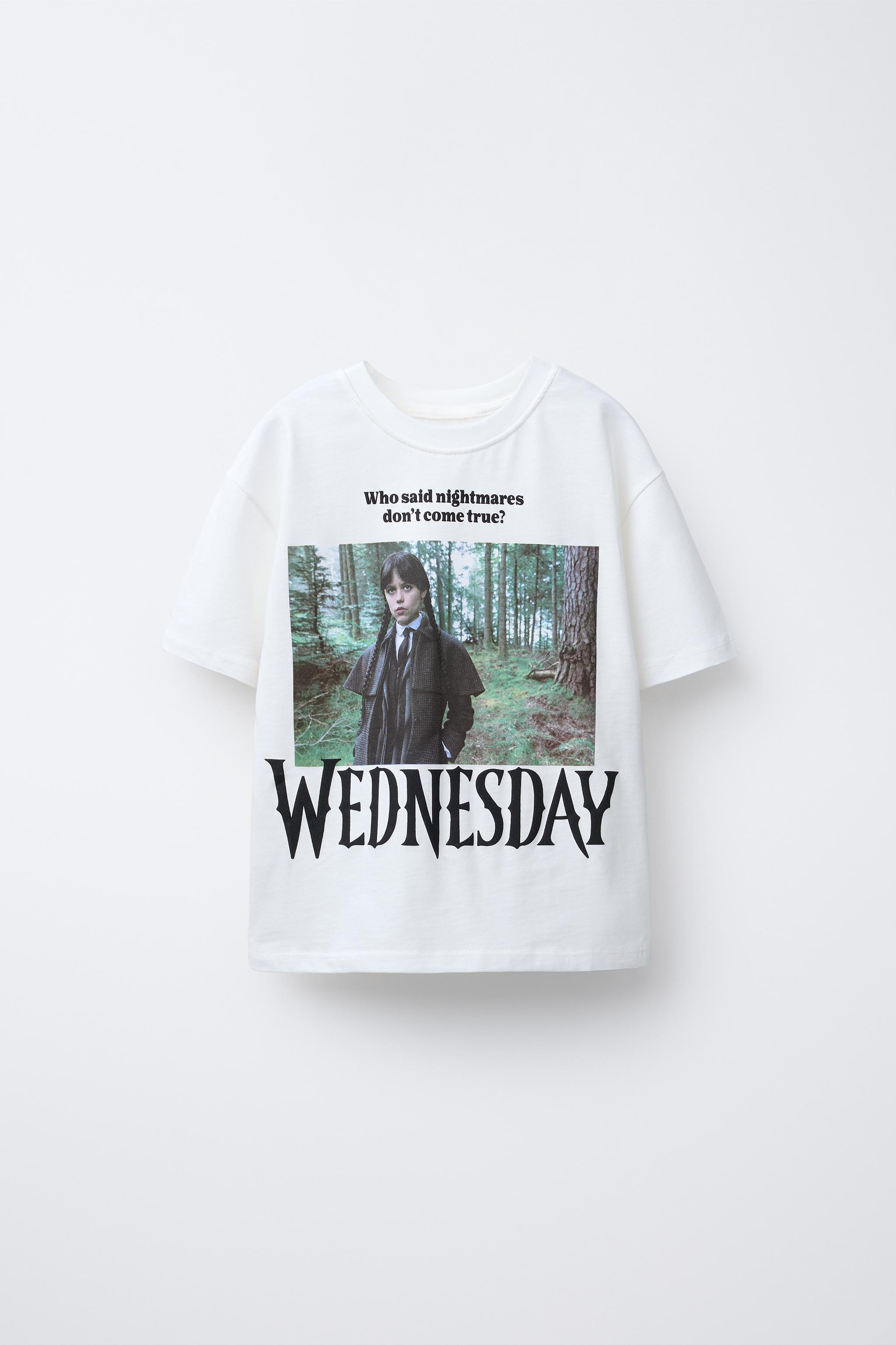 ☺︎なつ☺︎ WEDNESDAY © T-SHIRT - White | ZARA United States