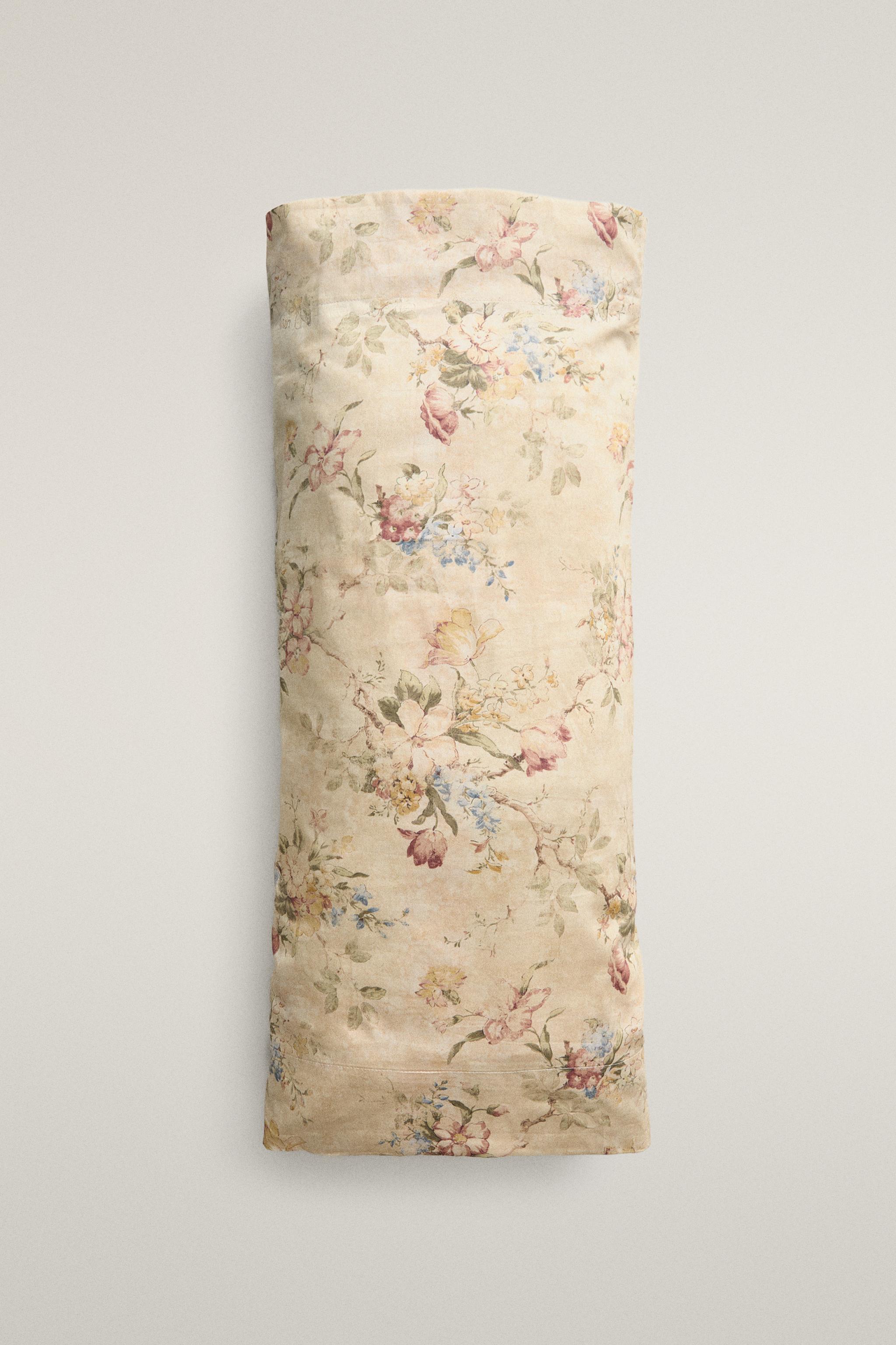 FLORAL SATEEN PILLOWCASE (300 THREAD COUNT)