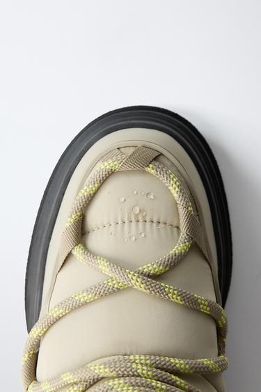 WATER-REPELLENT BOOTS - Ecru White by Zara - Image 7