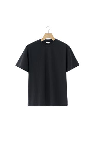 MEDIUM WEIGHT REGULAR FIT ORIGINS T-SHIRT - Dark navy by Zara