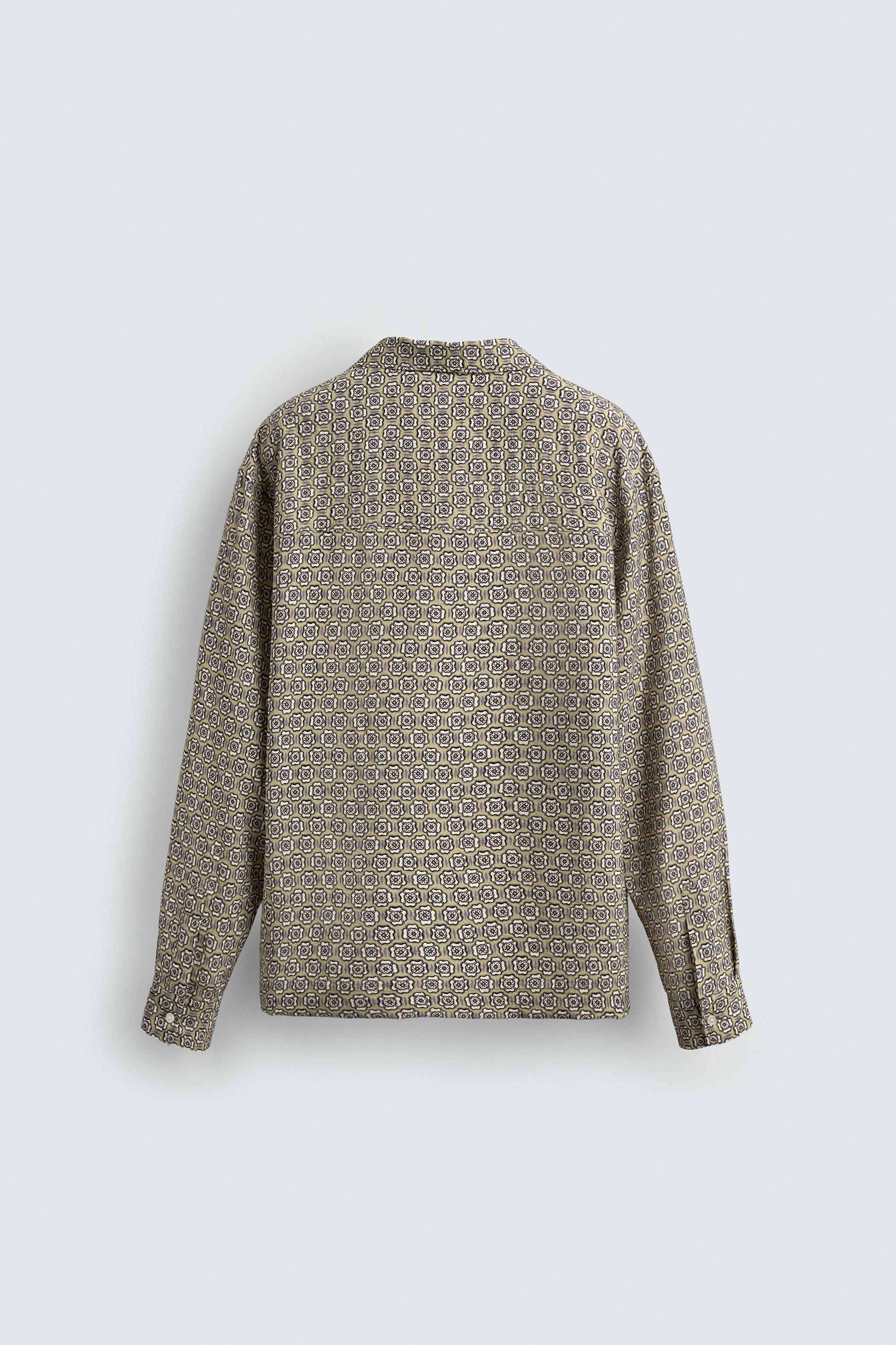 GEOMETRIC PRINT RELAXED FIT SHIRT