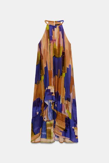 ROBE IMPRIMÉE BAS ASYMÉTRIQUE - Multicolore de Zara - Image 7