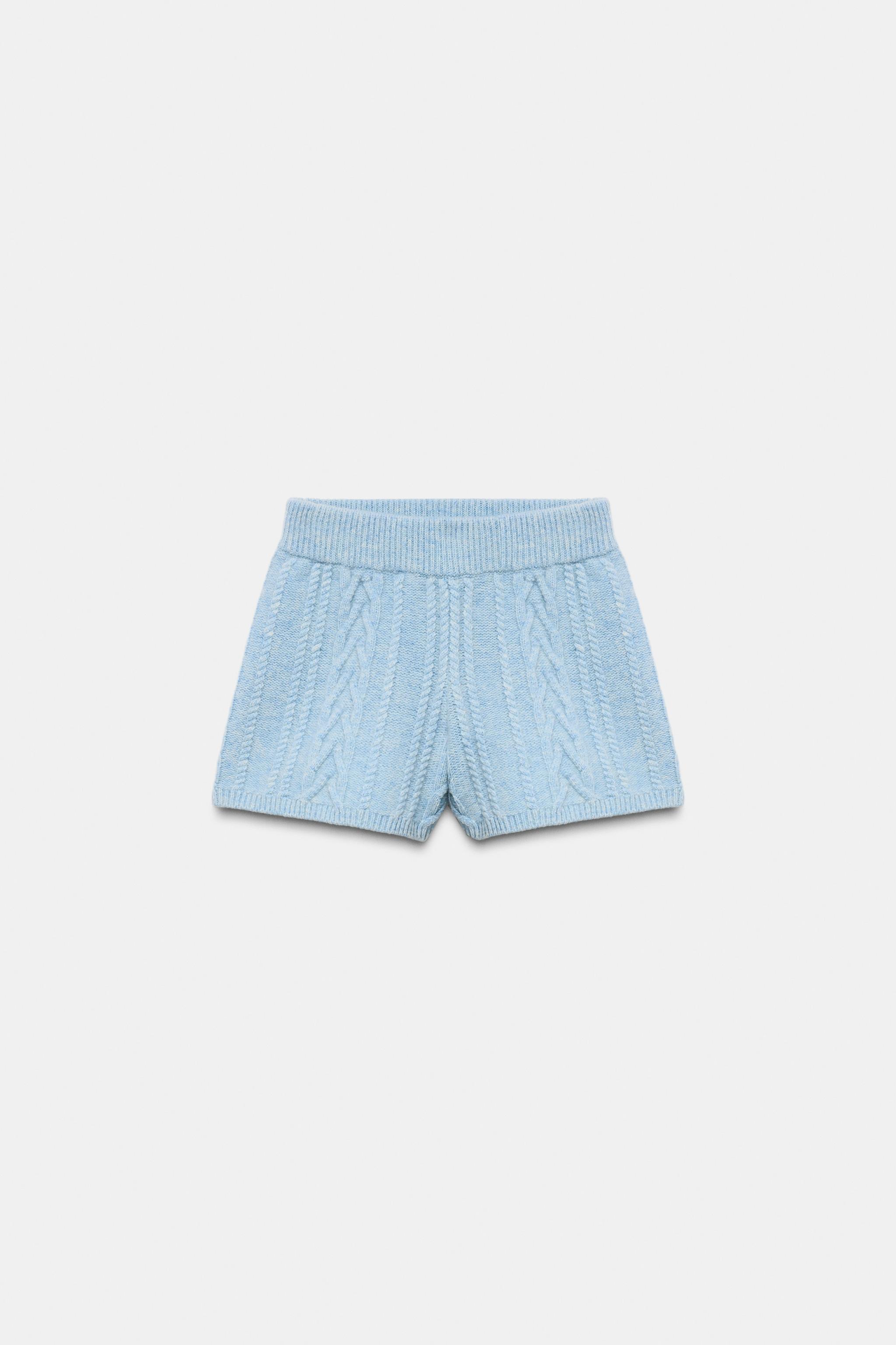 80% WOOL CABLE KNIT SHORTS SKI COLLECTION