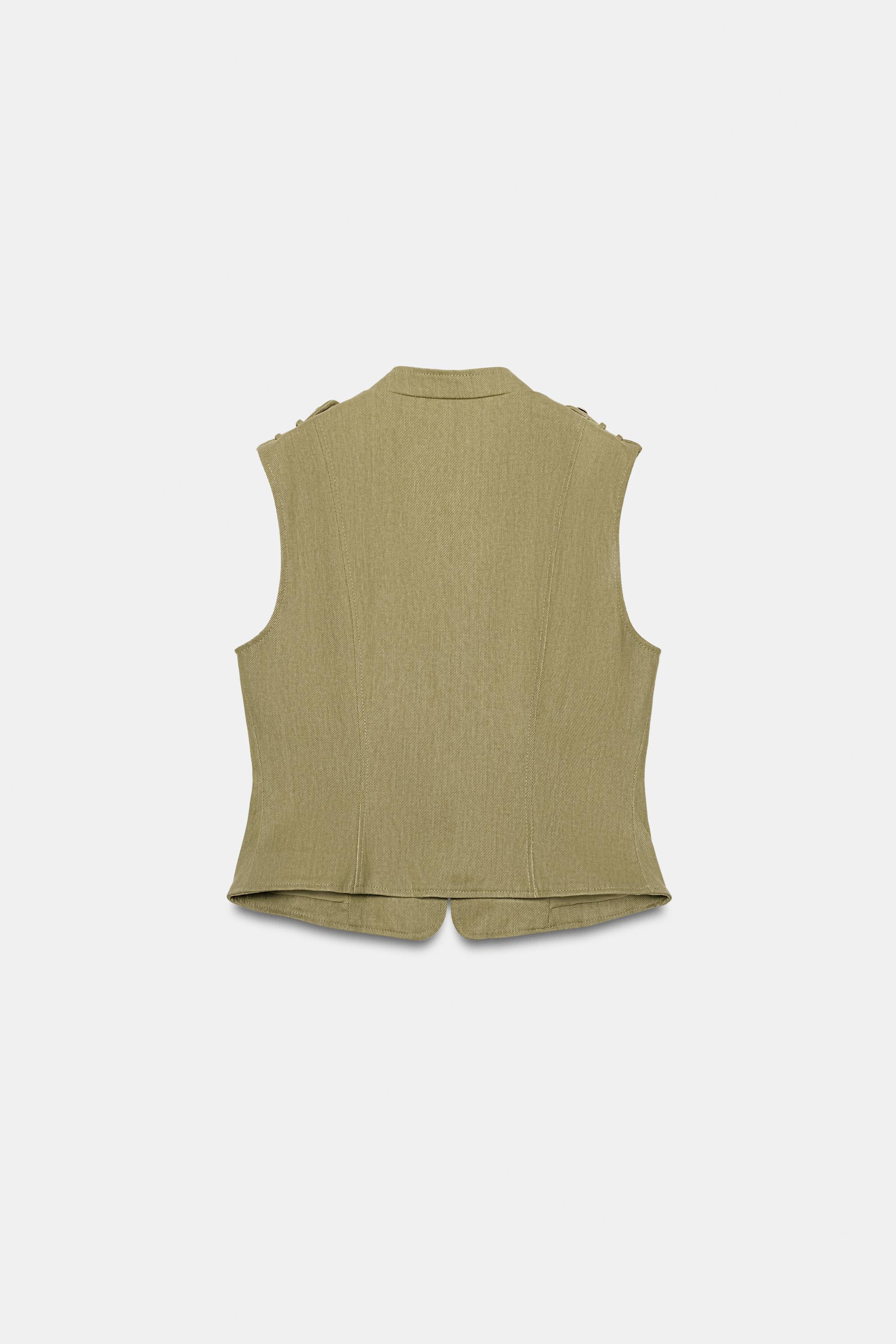 GILET EN COTON À MINI BOUTONS