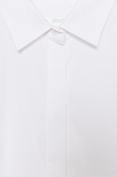 CHEMISE ASYMÉTRIQUE POPELINE ZW COLLECTION - Blanc de Zara - Image 6