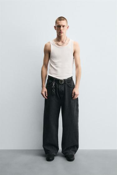 CAMISETA TANK RIB BÁSICA - Blanco de Zara - Imagen 0