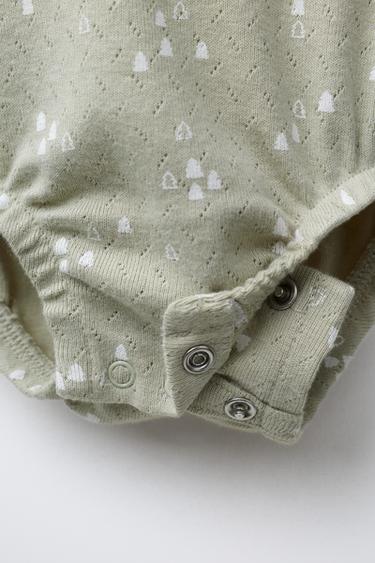 TREES PRINT BODYSUIT AND LEGGINGS SET - Light green by Zara - Image 3