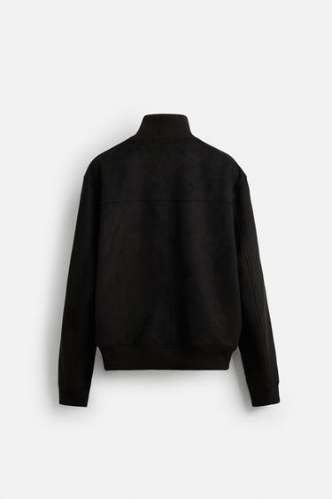 BLOUSON EFFET DAIM - Noir de Zara - Image 6