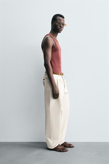 DÉBARDEUR CANNELÉ - Rouge de Zara - Image 3