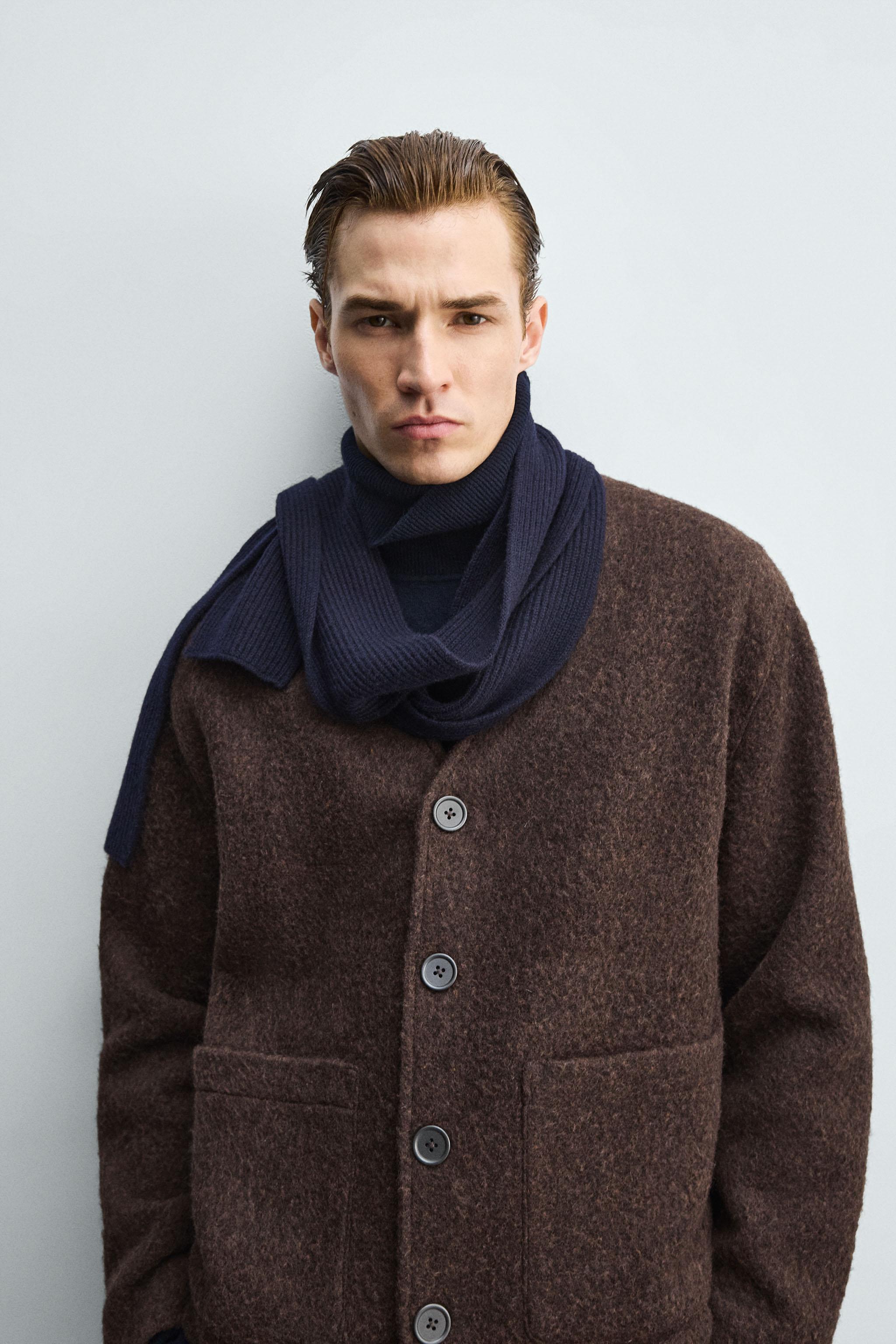 RELAXED FIT TEXTURED CARDIGAN