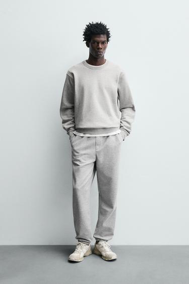 SWEATSHIRT CREWNECK BÁSICA - Cinzento-vigoré da Zara
