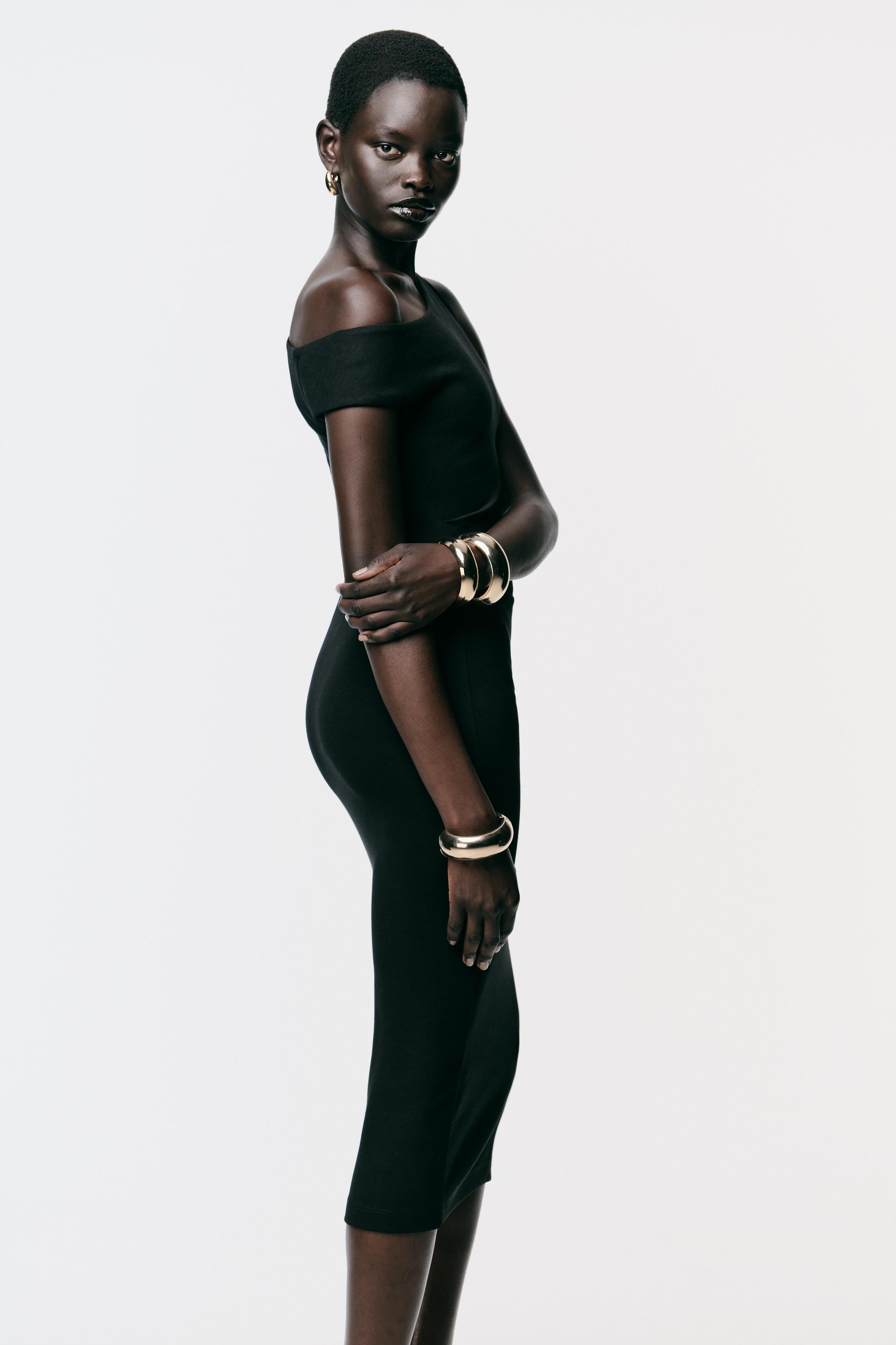 RUCHED MIDI DRESS