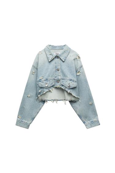 OVERSIZED CROP DENIM JACKET