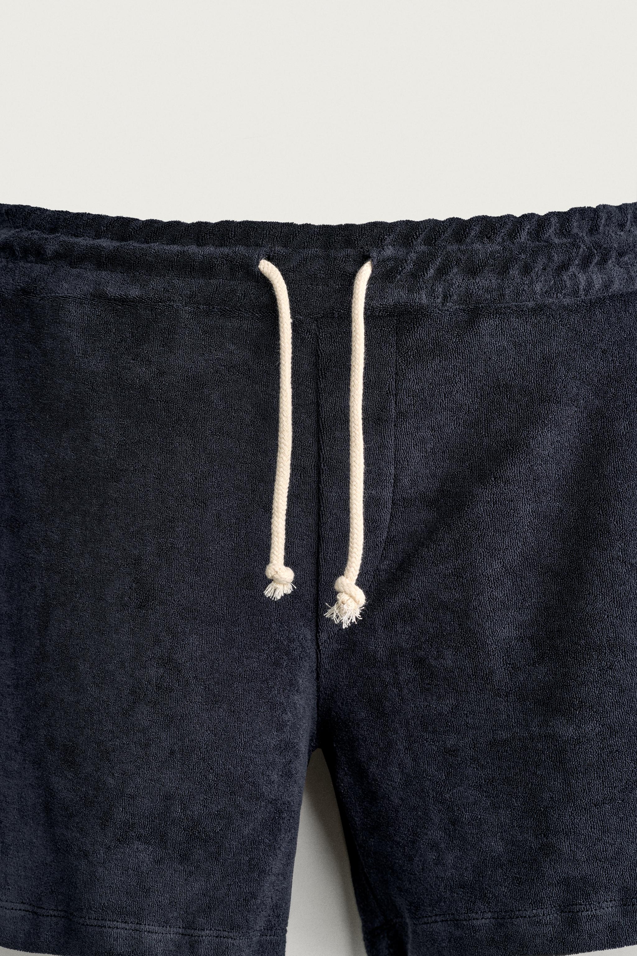 Мужские шорты Zara RELAXED FIT TERRY SHORTS — фото 9