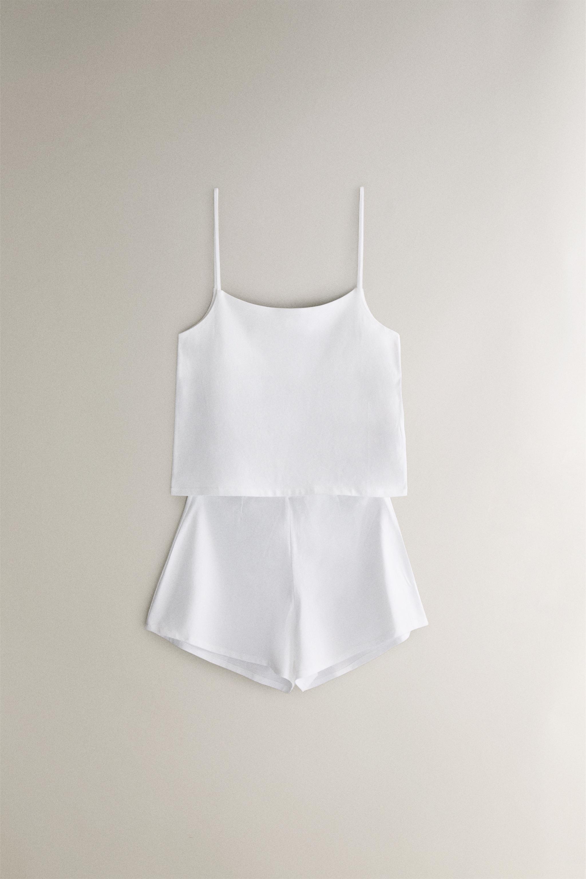 STRAPPY COTTON JERSEY TOP