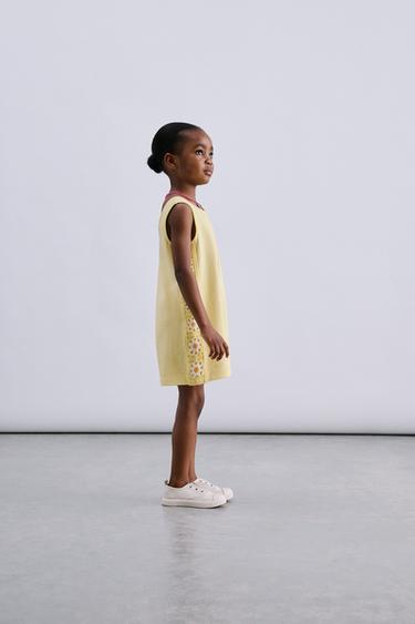 MONO CORTO FLORES PUNTO CROCHET - Amarillo de Zara