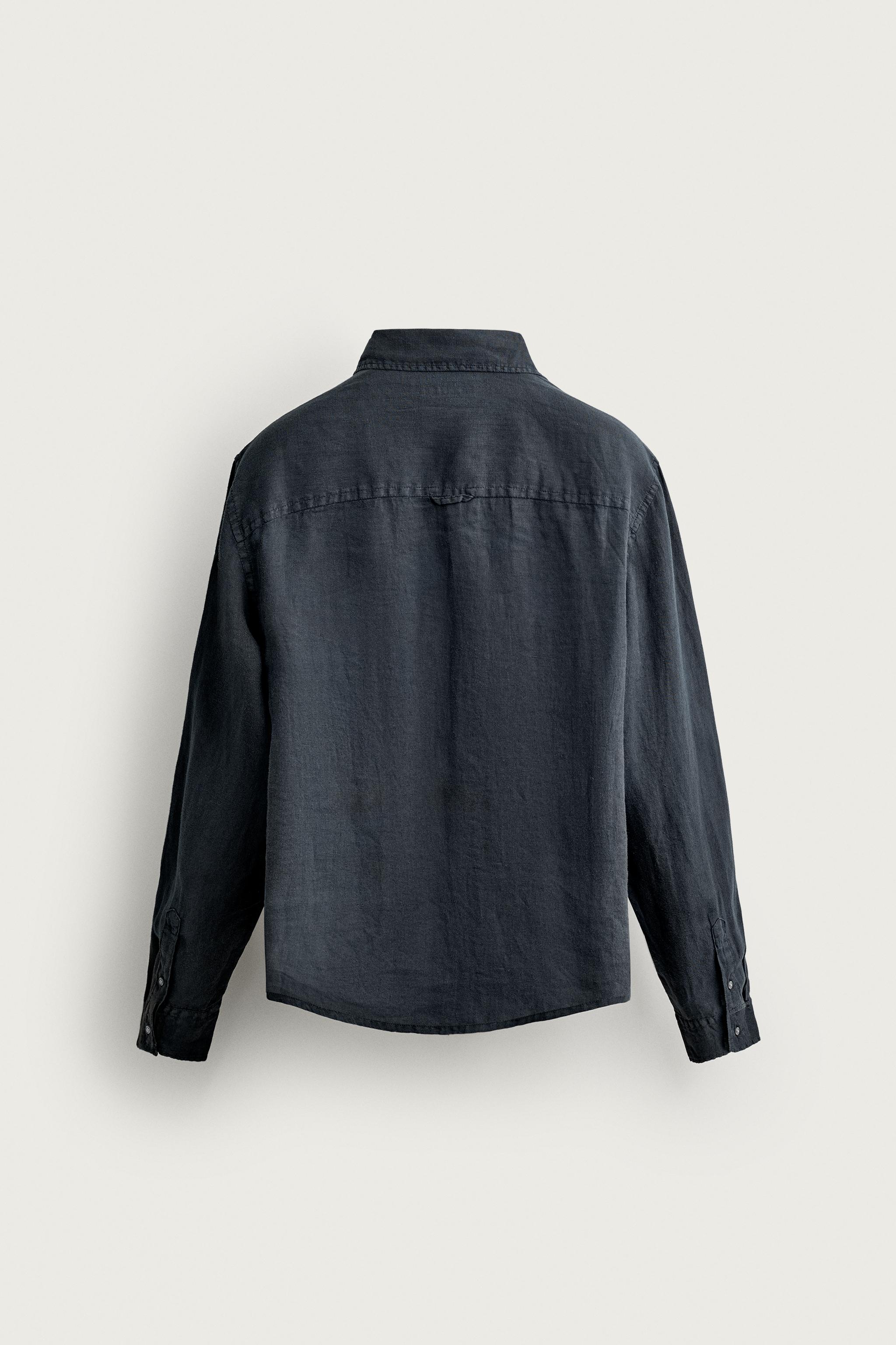 RELAXED FIT 100% LINEN SHIRT