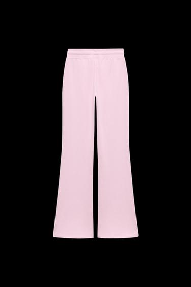 FLARE PLUSH TROUSERS - Pink by Zara
