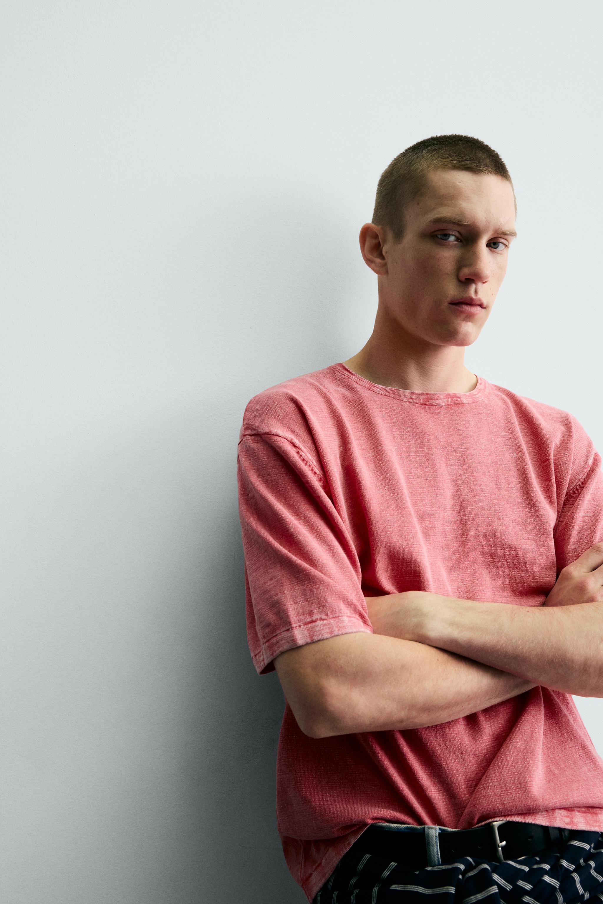 FLAMÉ TEXTURED KNIT T-SHIRT