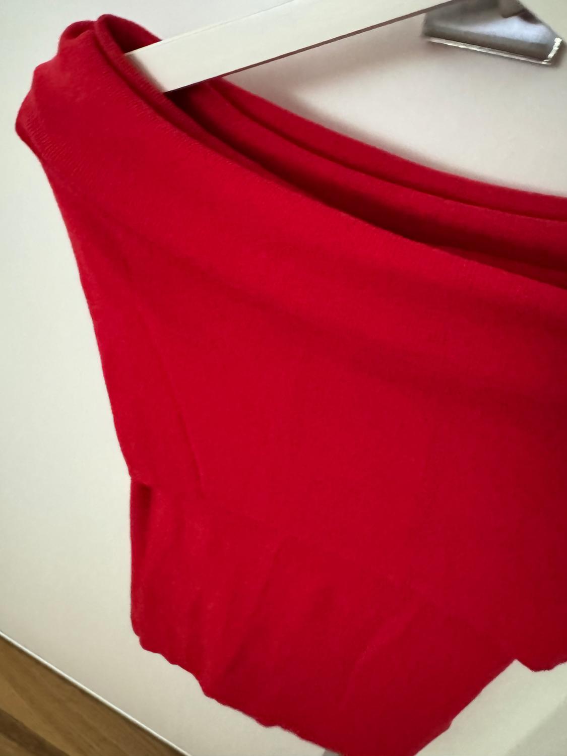 MAGLIETTE COTTONE ROSSO SPALLA APERTA - Image 4
