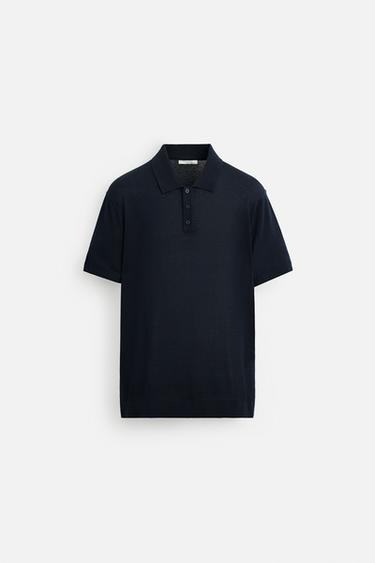 POLO PUNTO ALGODÓN - SEDA - Marino de Zara