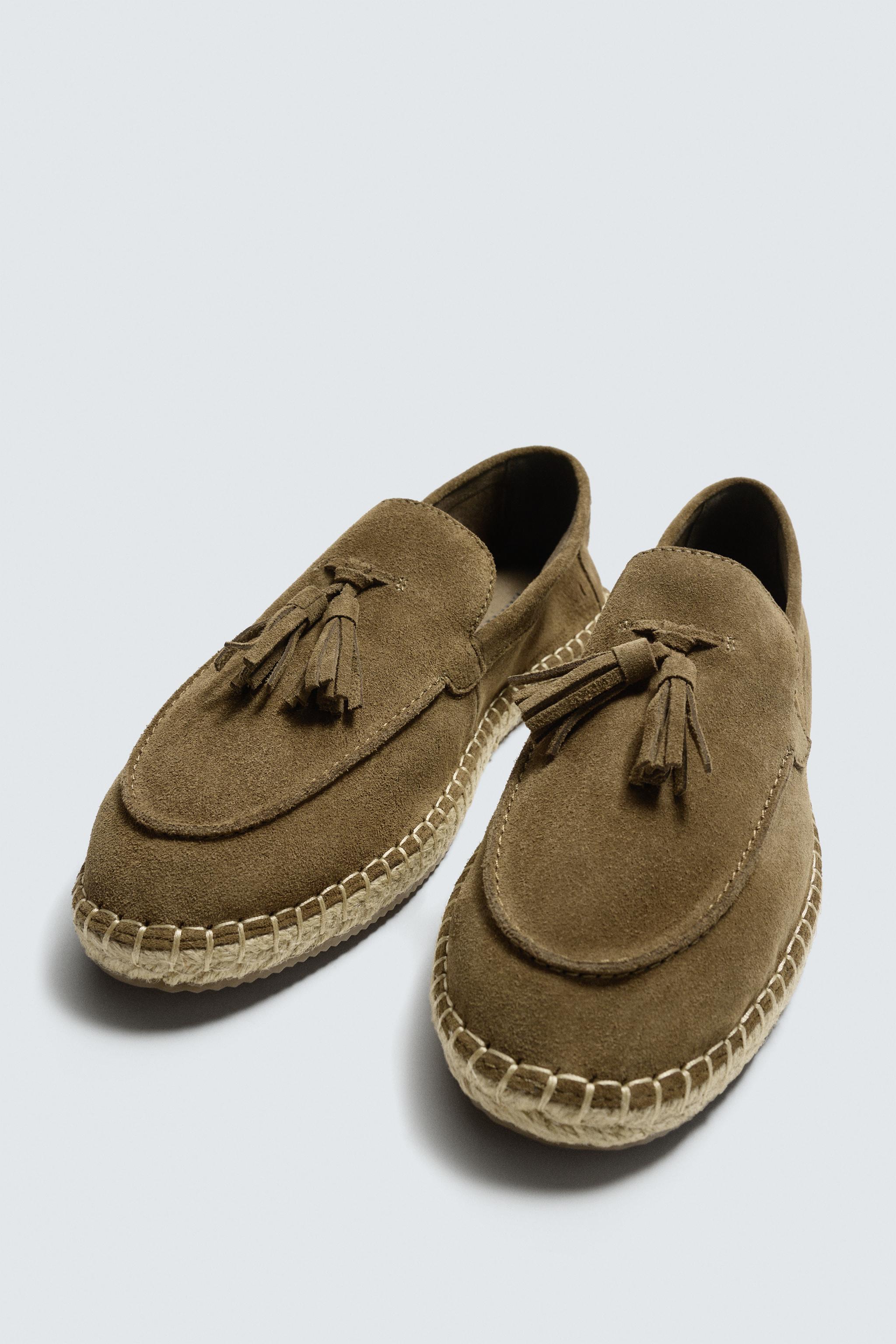 MOCASSINS CASUAL EN CUIR À POMPONS