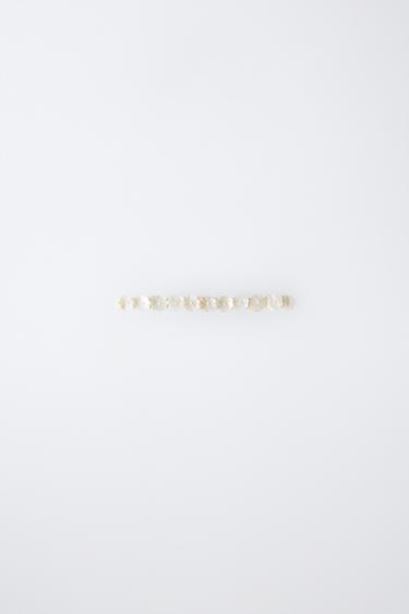 PEARLISED FLOWER CHOKER - White by Zara