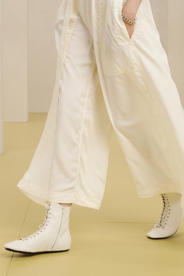 Zara LTHR FLT NKL BTS 16 - Off White