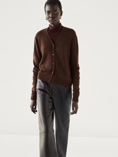 Zara 100% cashmere V-neck cardigan - Brown