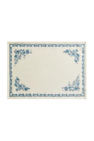 PRINTED SATEEN PLACEMAT - Blue by Zara