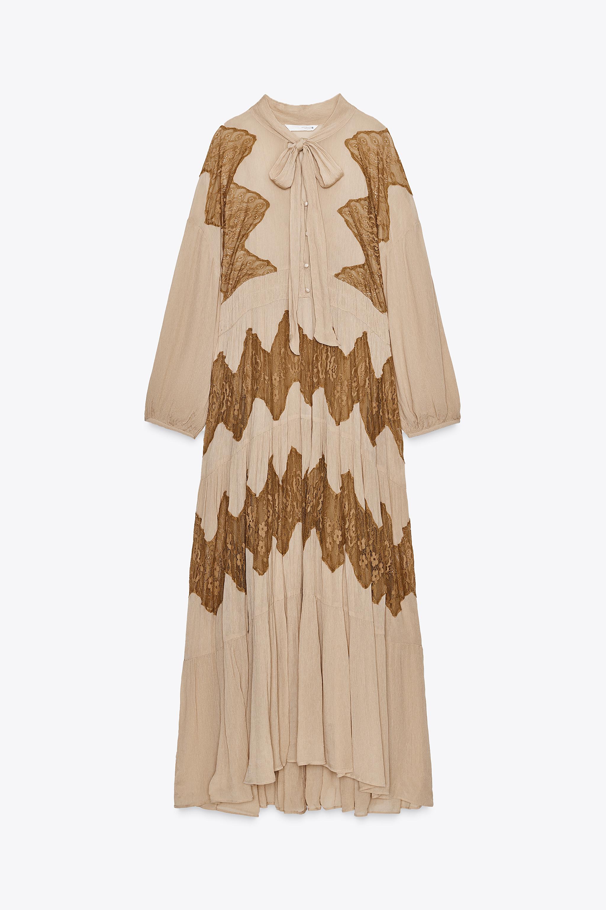 ROBE NŒUD COMBINÉE DENTELLE