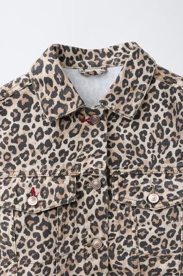 ANIMAL PRINT DENIM JACKET - Brown by Zara - Image 2