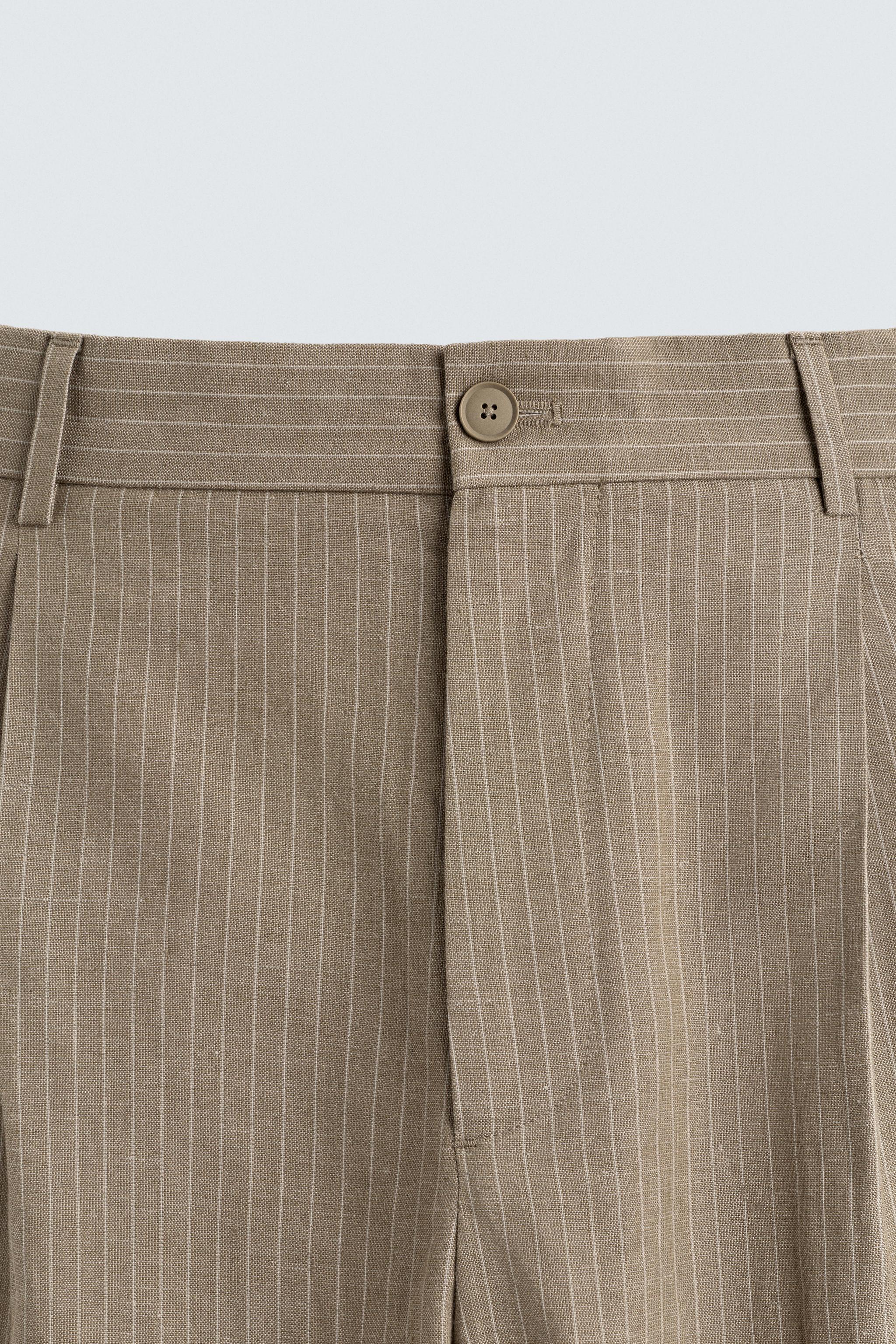 PANTALON RELAXED EN LIN ET COTON