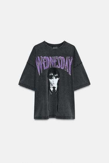 CAMISETA LAVADA WEDNESDAY© - Gris antracita de Zara