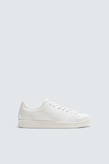 TÊNIS DE COURO - Branco da Zara