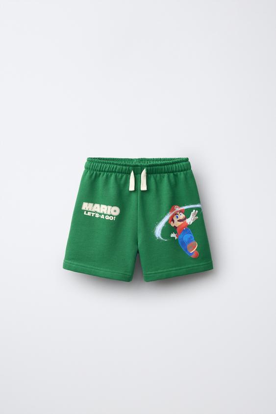 Zara MARIO BROS™©任天堂印花短褲 - 綠色 - 圖片 0