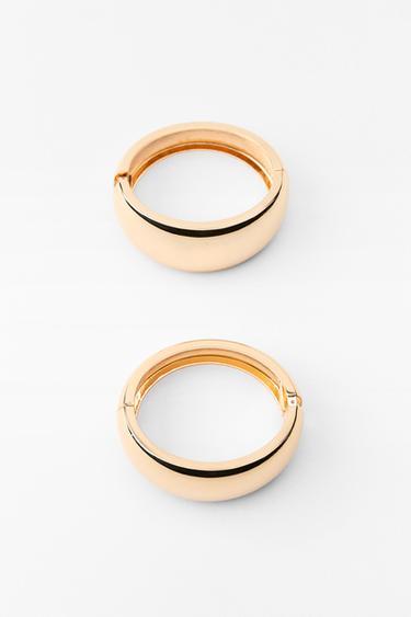 PACK OF 2 METAL BRACELETS - Golden by Zara