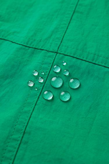 WATER-REPELLENT GATHERED PARKA - Green by Zara