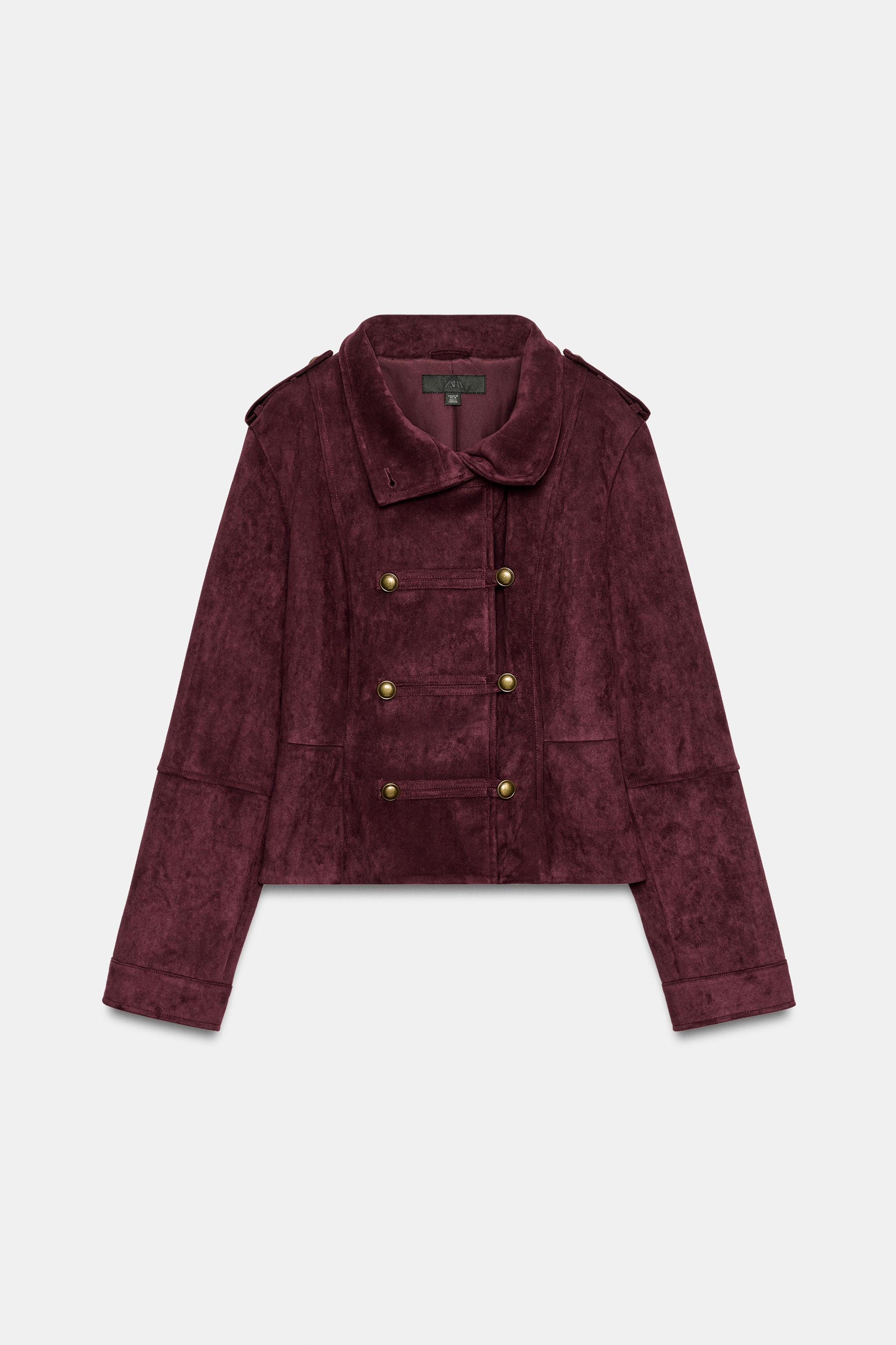 BLOUSON À BRANDEBOURGS EFFET DAIM