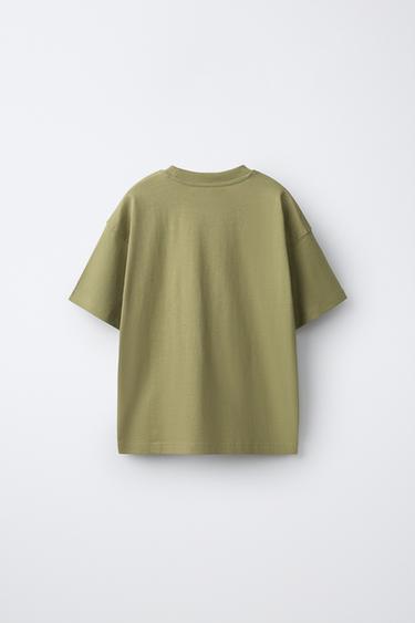 TEXT PRINT T-SHIRT — Khaki 2
