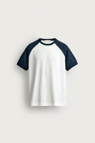 KOLORE BLOKEDUN KAMISETA, RELAXED FIT - Urdina, Zara-rena